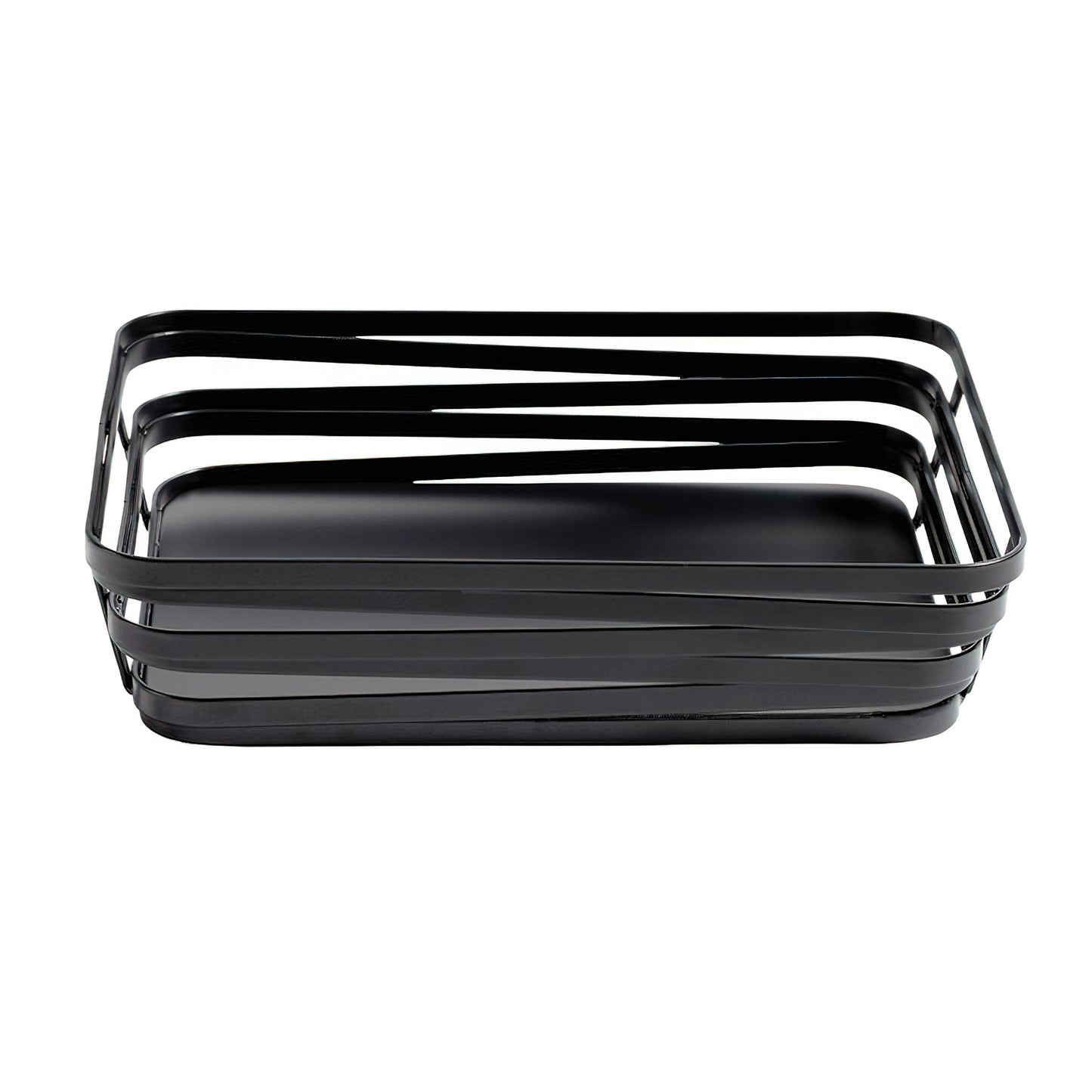 9" x 7" Rectangular Metal Gray Wire Food Serving Basket