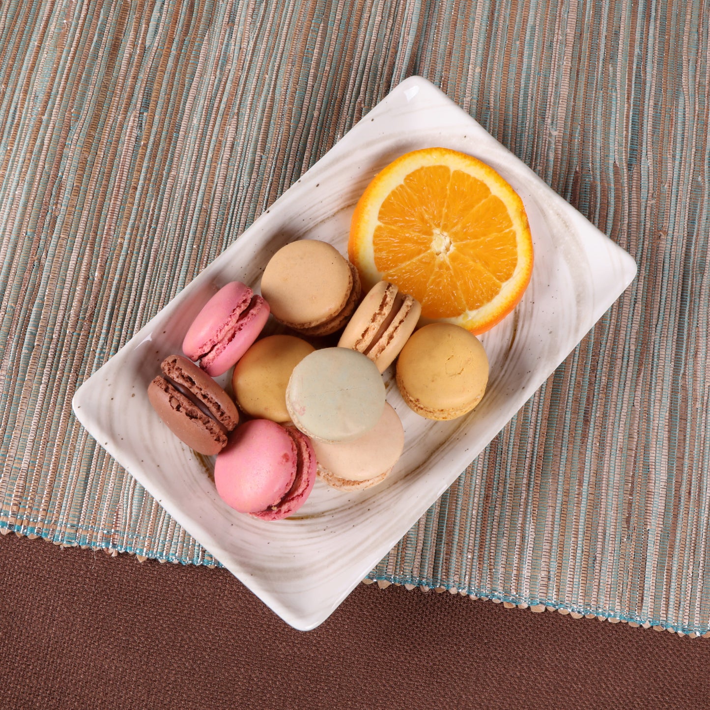 Melamine Rectangular Plate - Taupe Design