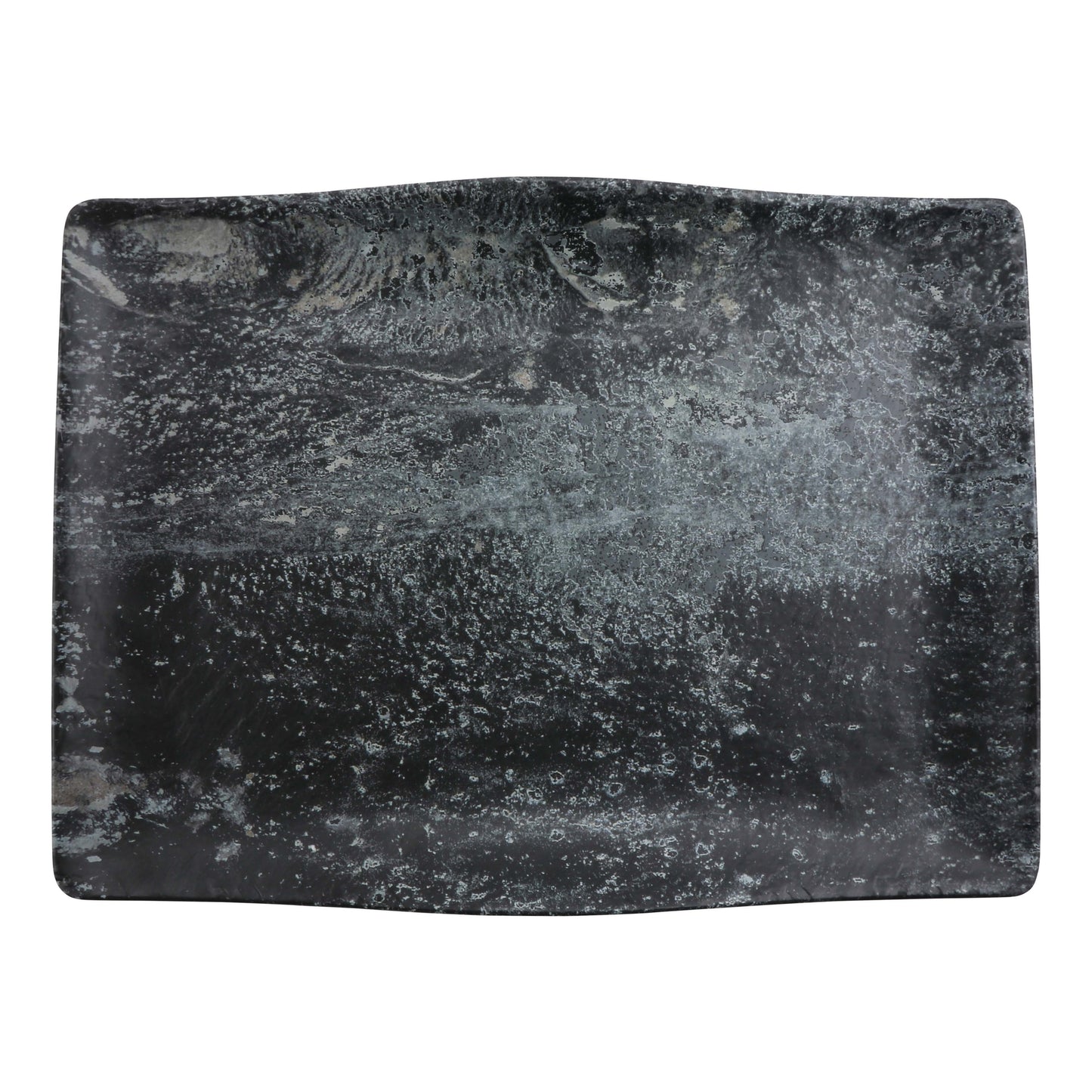 19.6" endure weathered pewter rectangle buffet melamine platter (large), 19.6"L x 14"W x 2"H, GET, cheforward