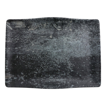 19.6" endure weathered pewter rectangle buffet melamine platter (large), 19.6"L x 14"W x 2"H, GET, cheforward