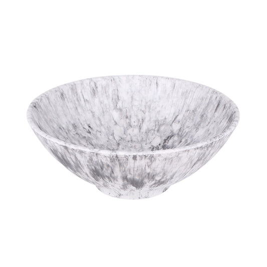 Melamine Round Bowl - Black Marble