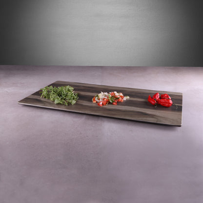 Melamine Rectangular Faux Wood - Hickory Wood