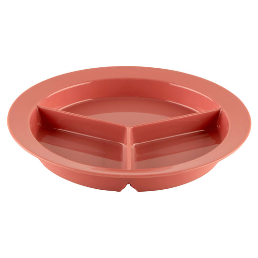 9" 3-Compartment Plate, 1" Deep (Set of 4)