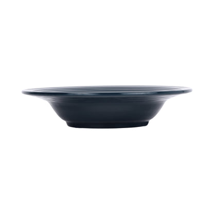 Melamine Round Two-Tone Bowl - Abyss Gloss Inside/Lapis Matte Outside