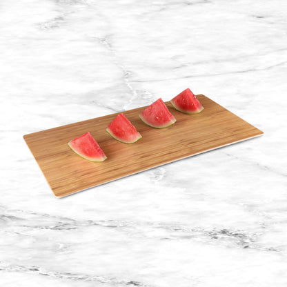 Melamine Rectangular Faux Wood - Bamboo