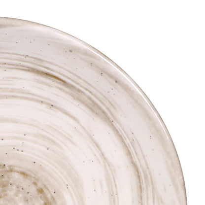 Melamine Round Plate - Taupe Design