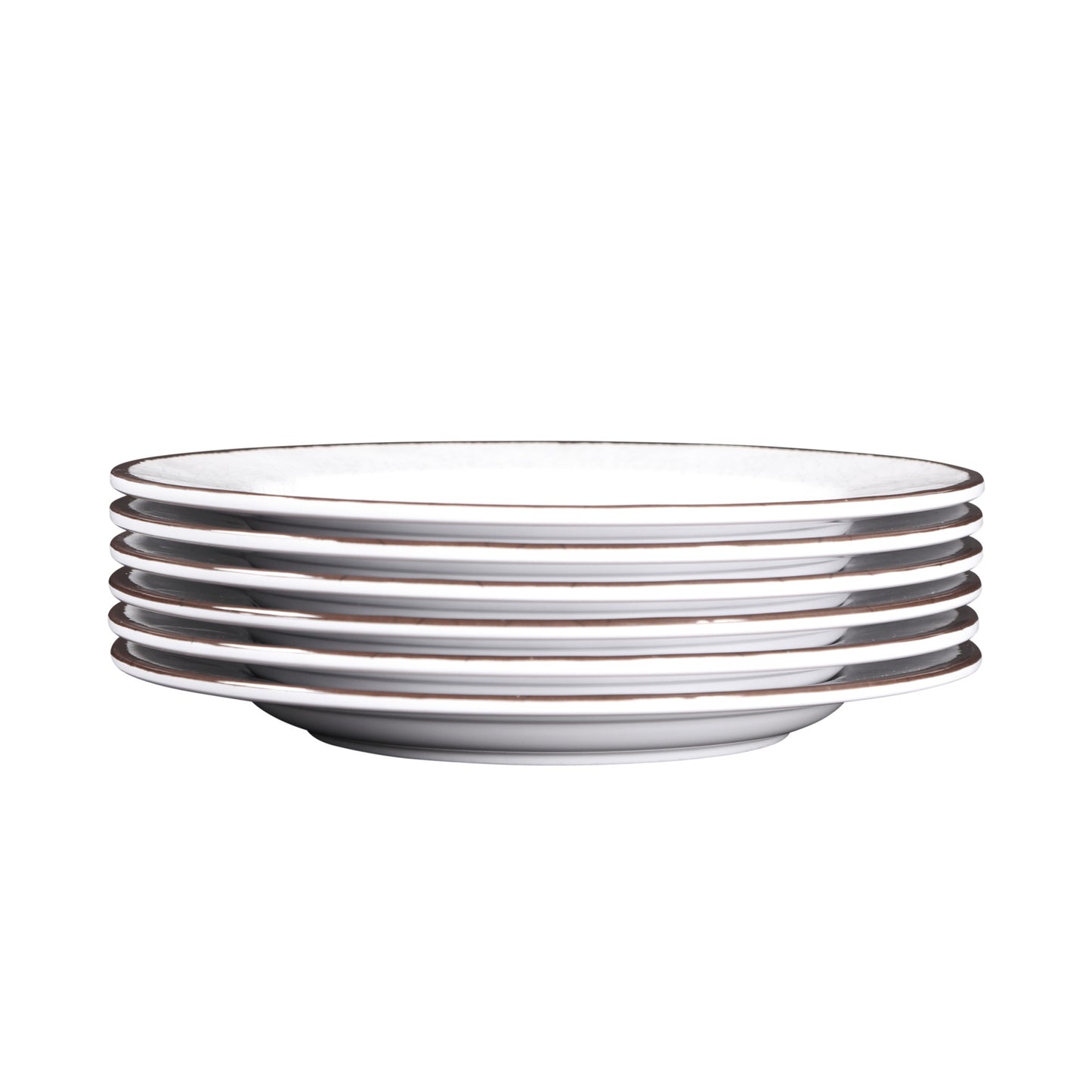 Melamine Round Crackle Plate - White