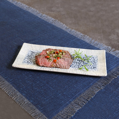 Melamine Rectangular Plate - Catalina Light Blue