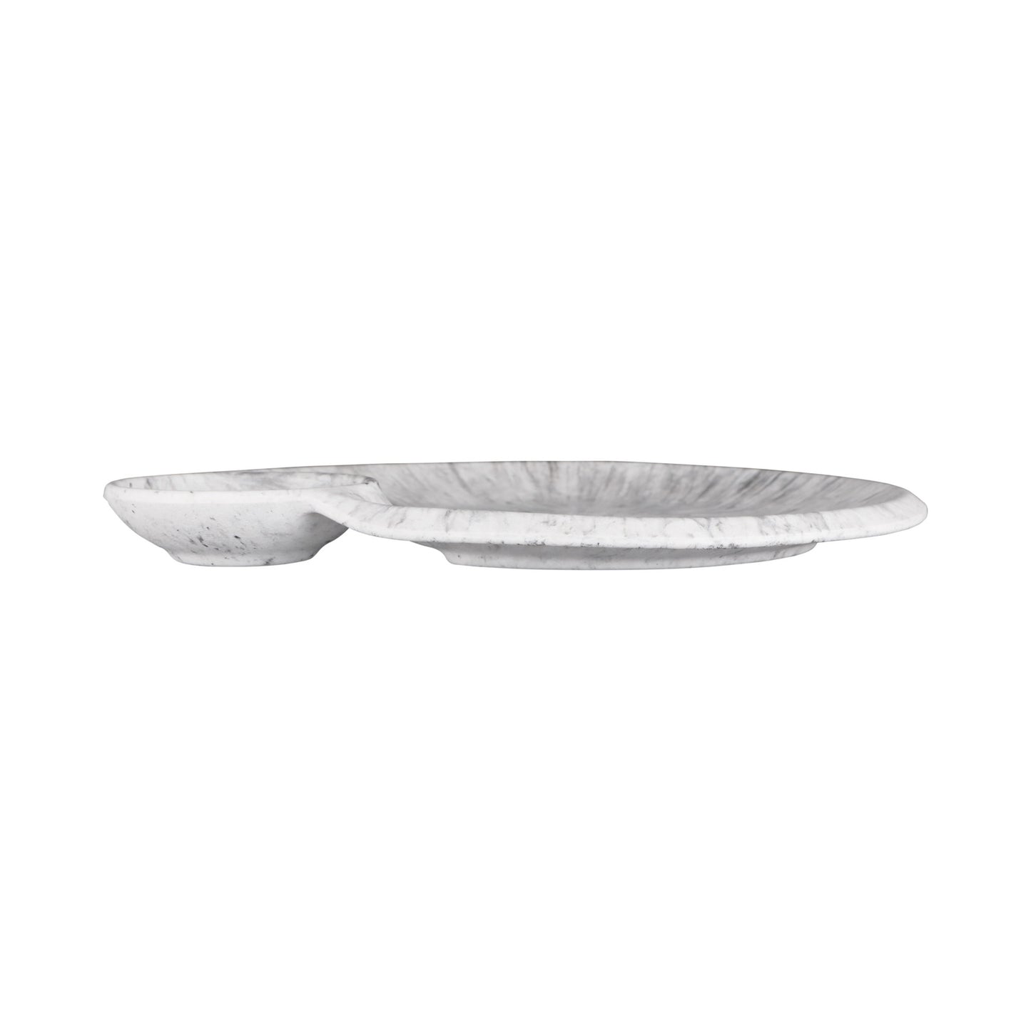 Melamine Square Chip & Dip Plate - Black Marble