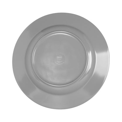 Melamine Round Crackle Plate - Gray