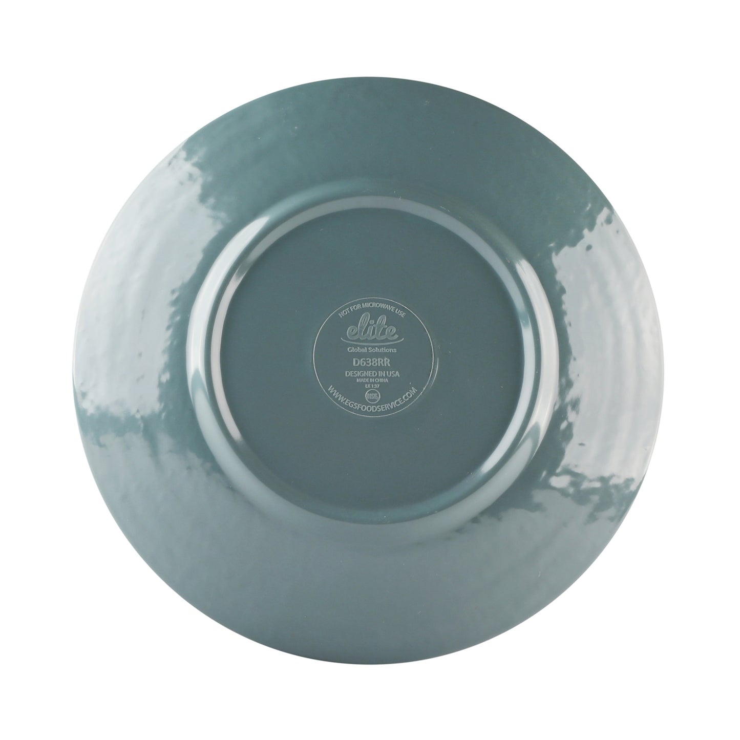 Melamine Round Pebble Plate - Abyss