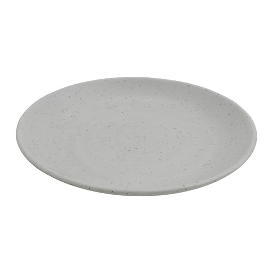 8.3" infuse stone grey round melamine plate (medium), 8.3"L x 8.3"W x 1.1"H, GET, cheforward
