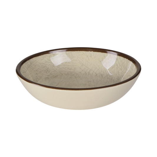 Melamine Small Round Crackle Bowl - Vanilla