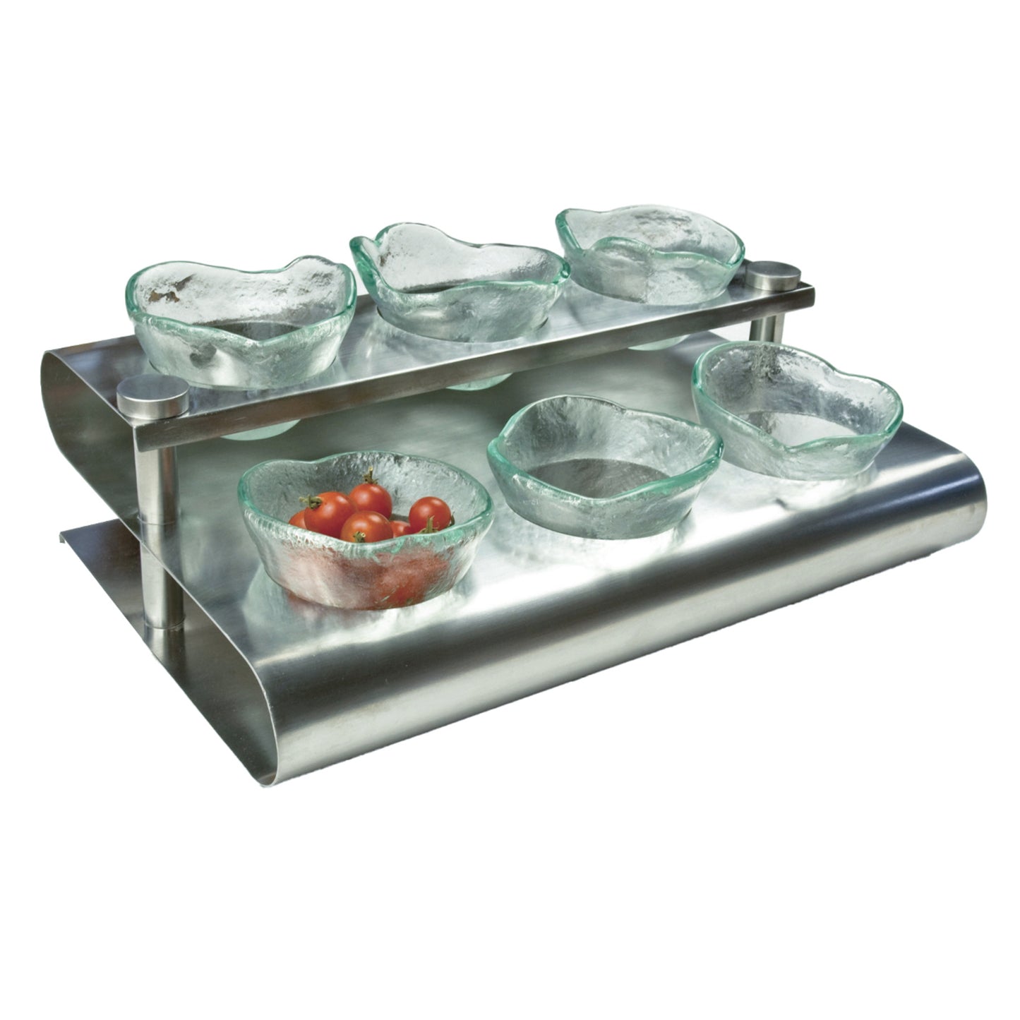 15.25" x 10" Stainless Steel "S" Shaped Condiment Rack, 4.5