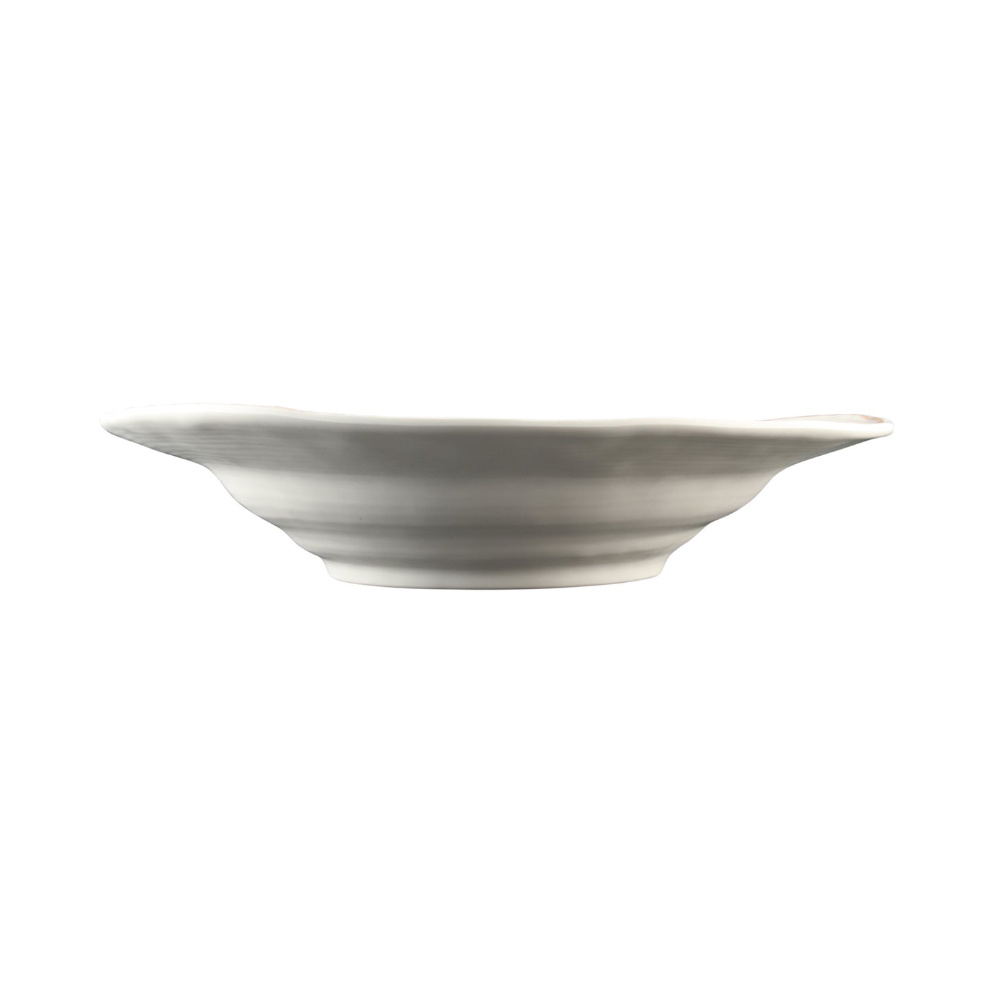 Melamine Irregular Round Serving Bowl - Off White Design