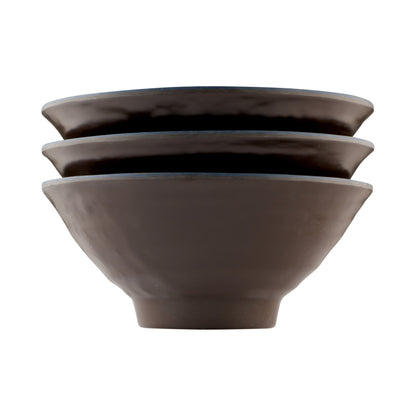 Melamine Bowl - Aubergine Matte Finish Outside/Lapis Gloss Finish Inside