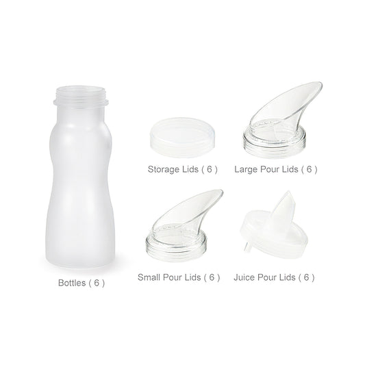 30 pc. Set - 6 (Six)16 oz. Salad Dressing Bottles & 24 Lids