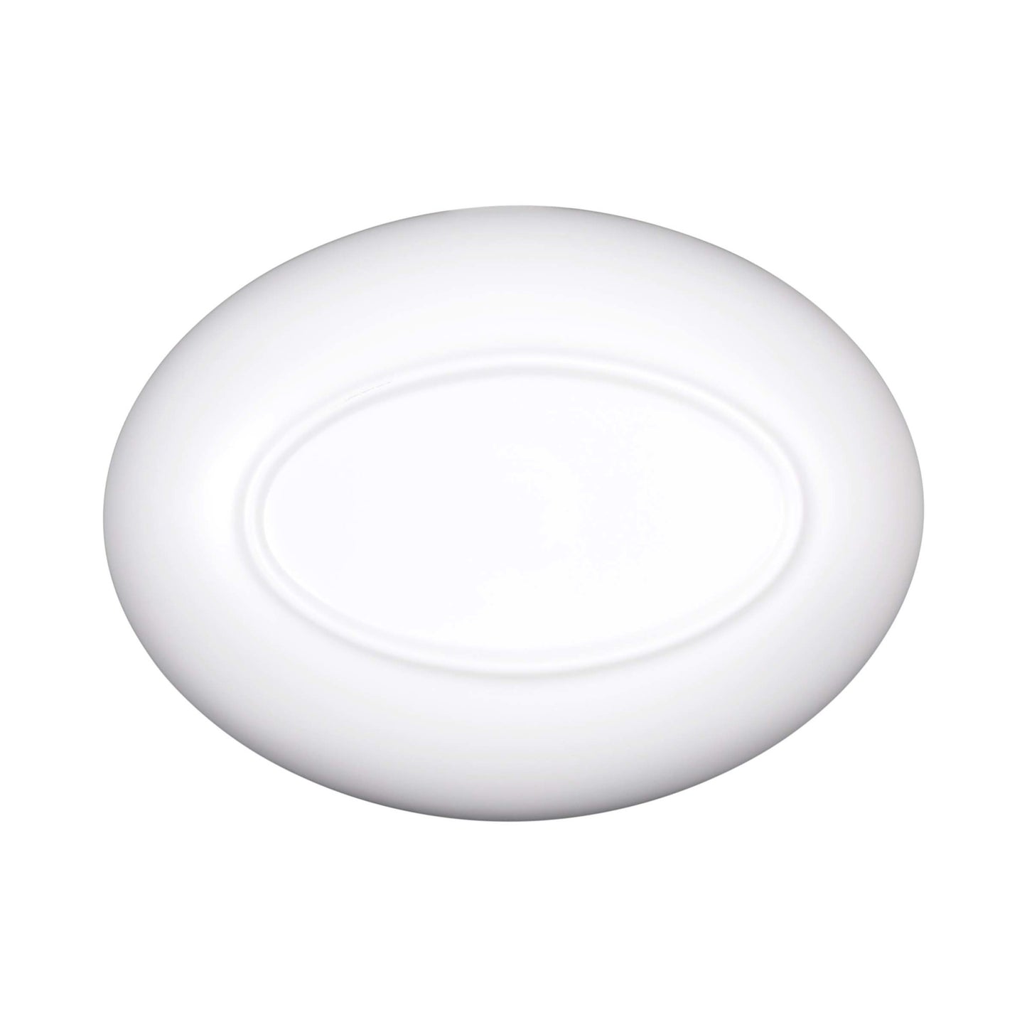 Melamine Deep Oval Plate - Off White