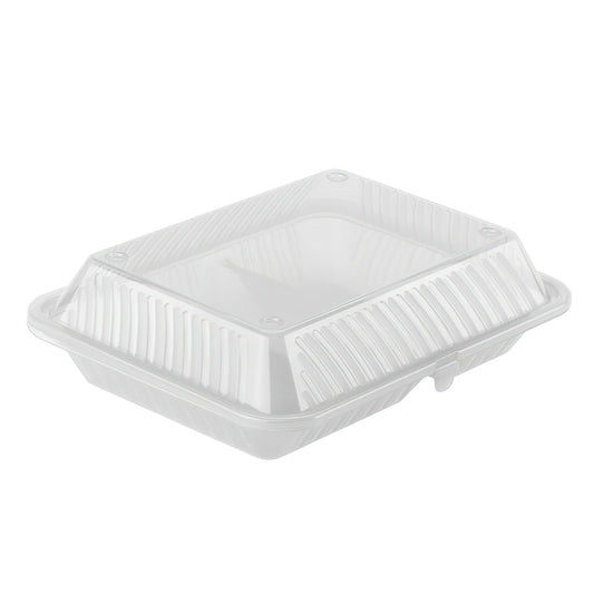 8" L x 5.5" W x 2.75" H, Polypropylene, Clear, Food Reusable Container, G.E.T. Eco-Takeout's (12 Pack)