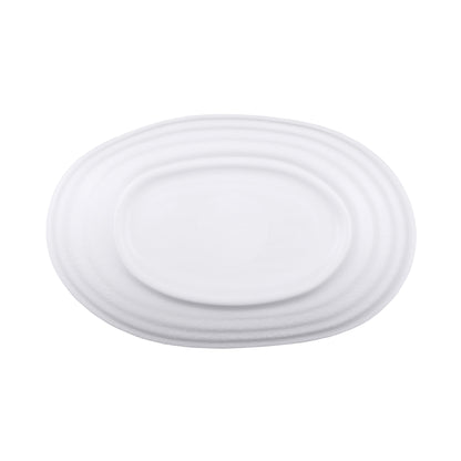 Melamine Deep Oval Plate - White