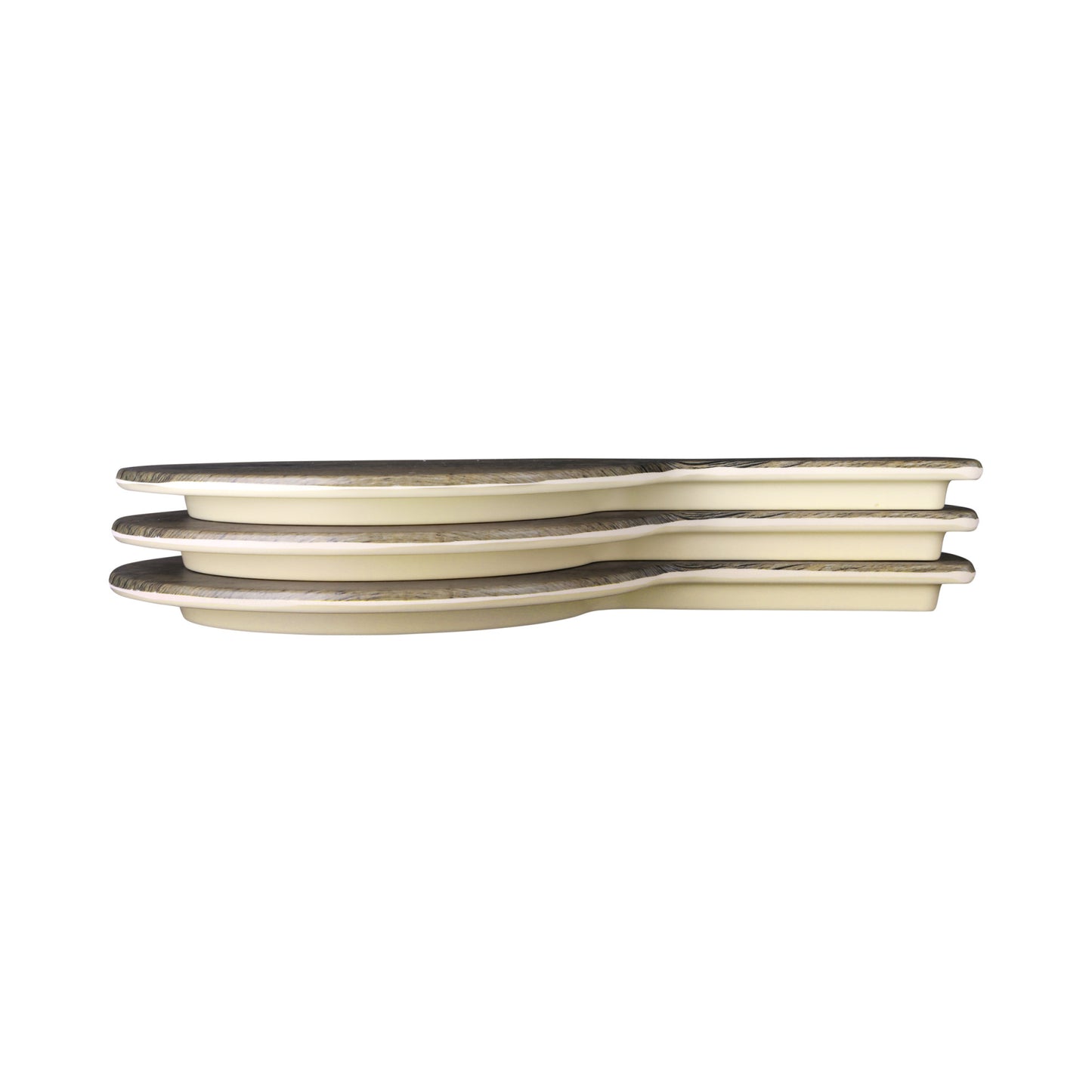 Melamine Round Serving Board - Driftwood
