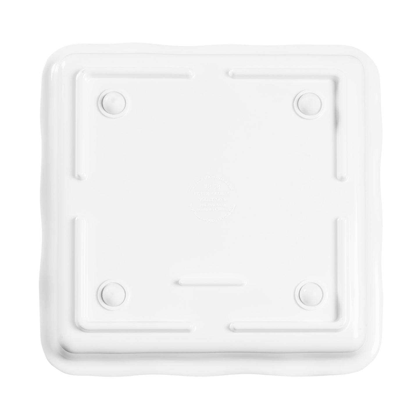 Melamine Square Organic Tray - White