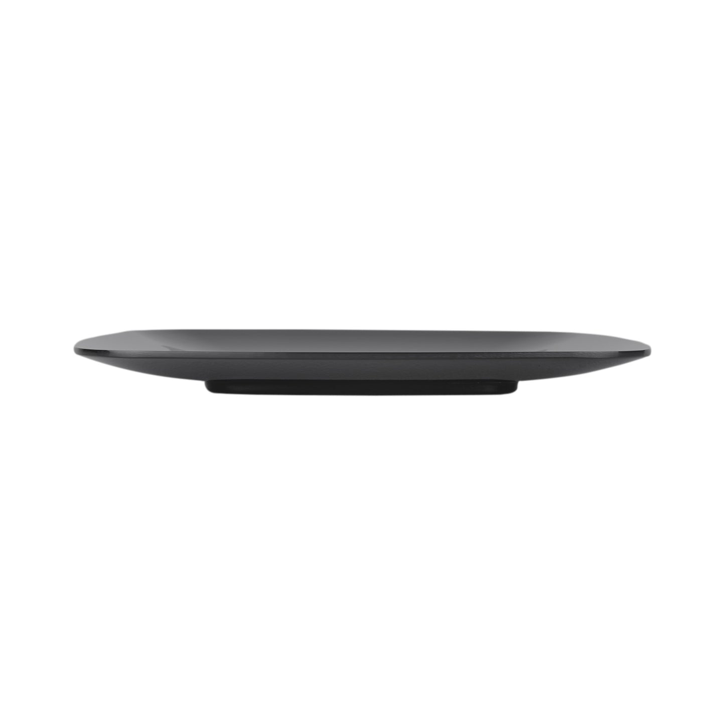 Melamine Rounded Edge Square Plate - Black