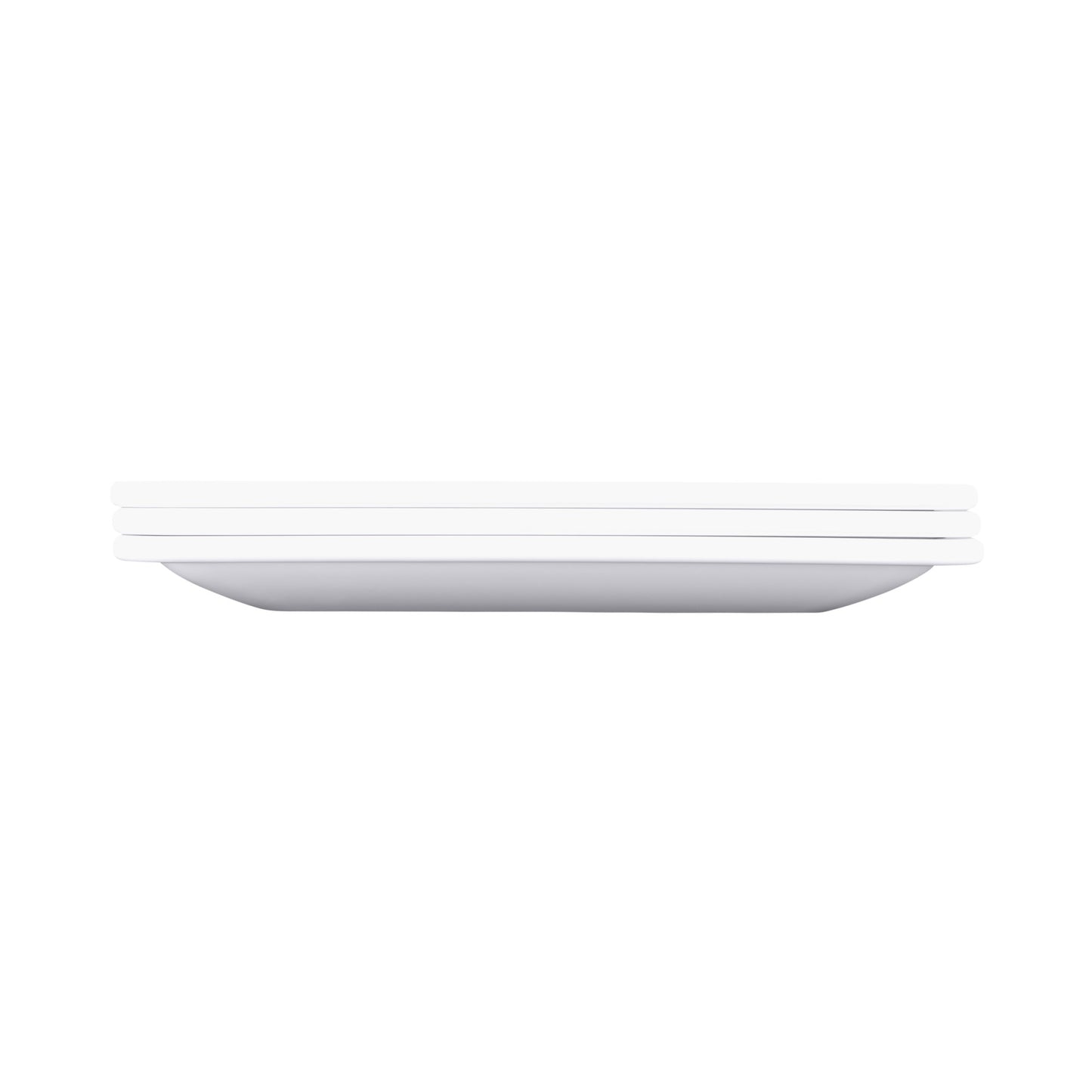 Melamine Square Coupe Platter - White
