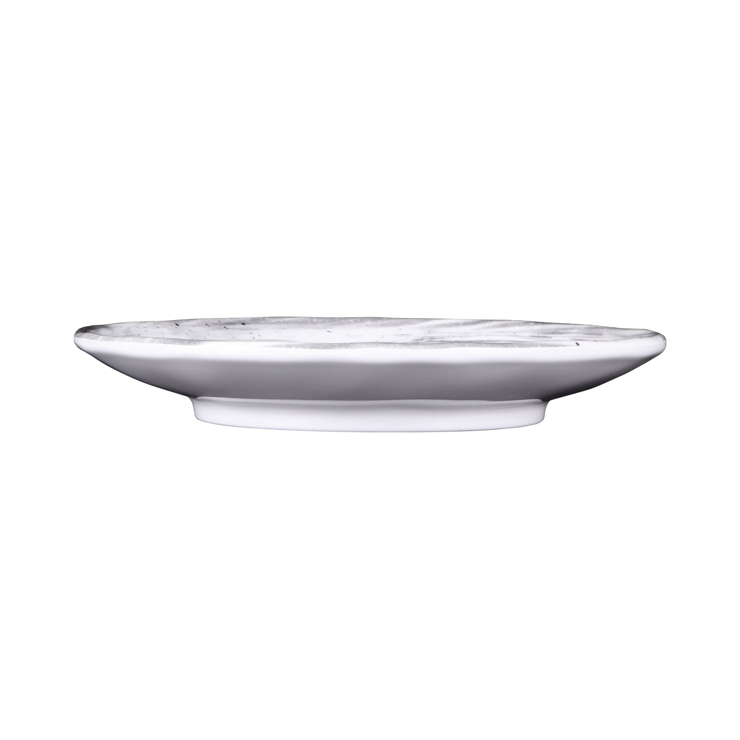 Melamine Round Plate - Black Design