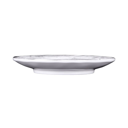 Melamine Round Plate - Black Design