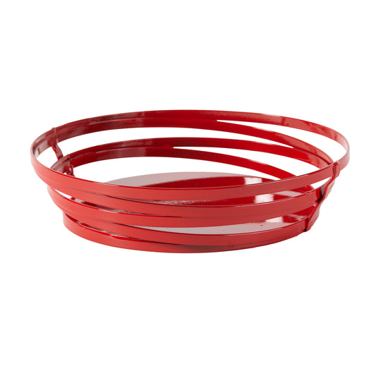 9" Dia., Round Red Wire Food Serving Basket