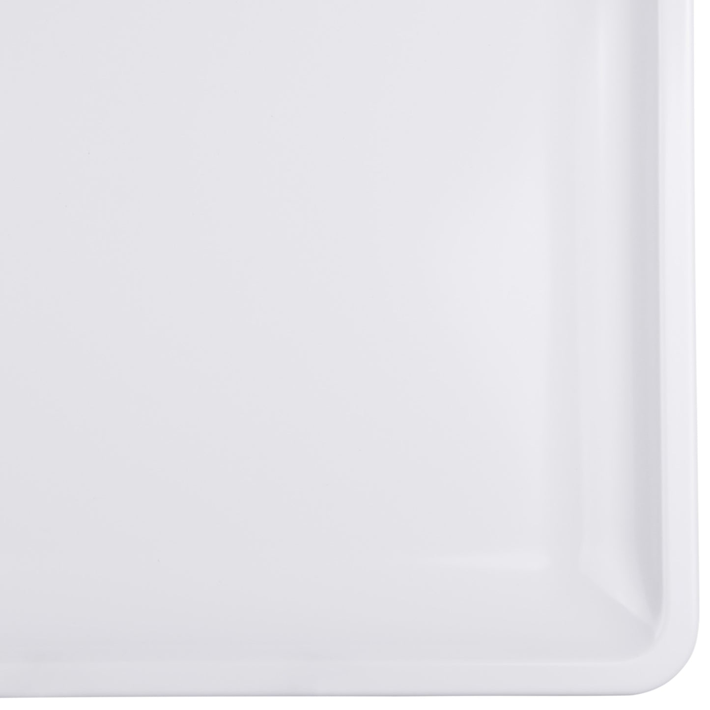 Melamine Square Coupe Platter - White