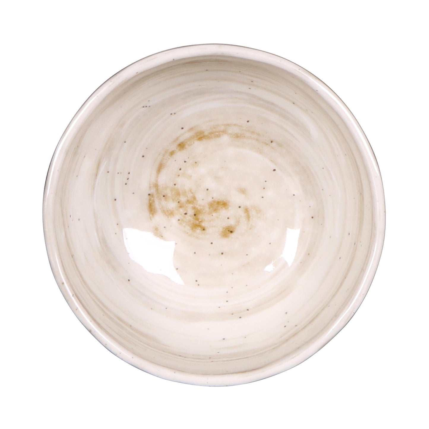 Melamine Round Bowl - Taupe Design