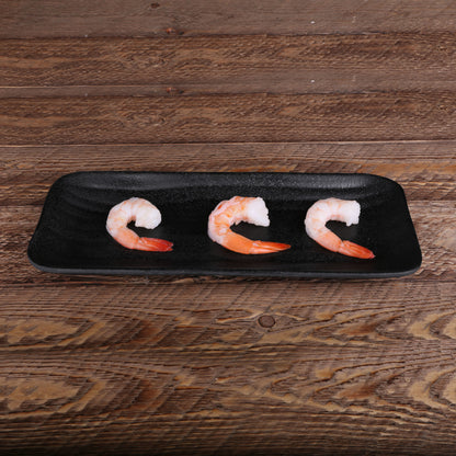 Melamine Rectangular Wave Tray - Black