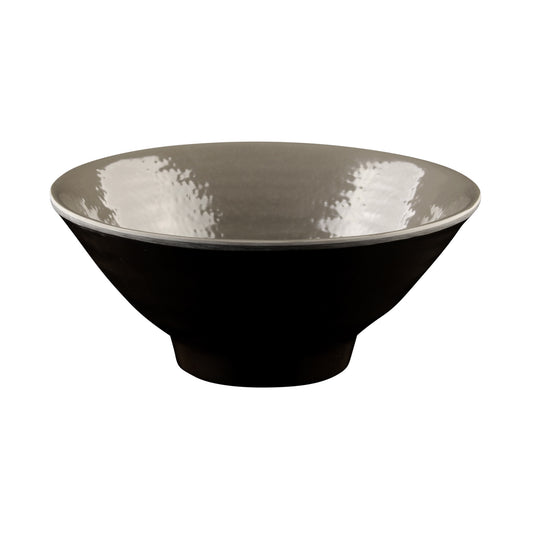 Melamine Bowl - Aubergine Matte Finish Outside/Mushroom Gloss Finish Inside