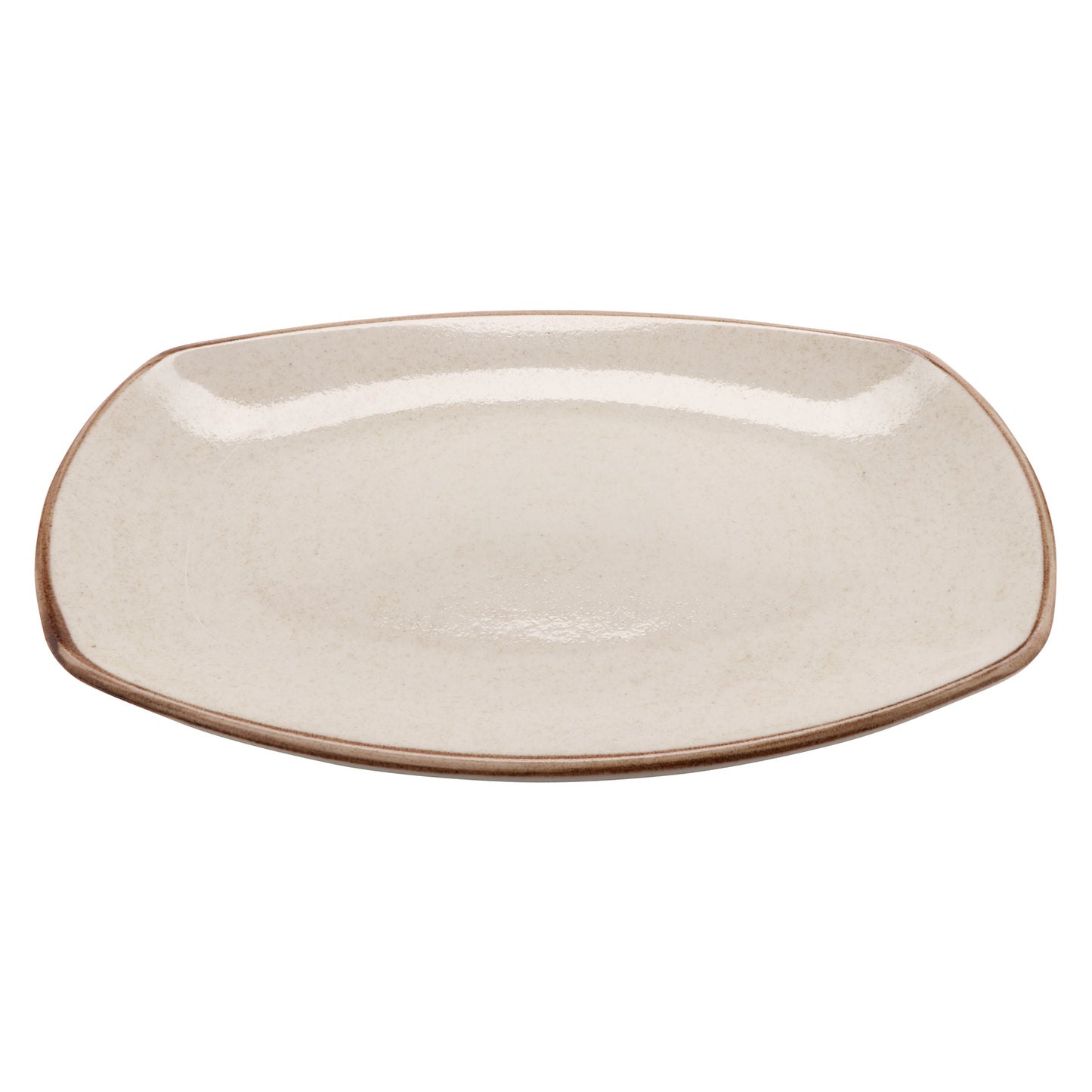 13 7/9" x 9 2/3" Beige Porcelain Platter, Corona Artisan Beige