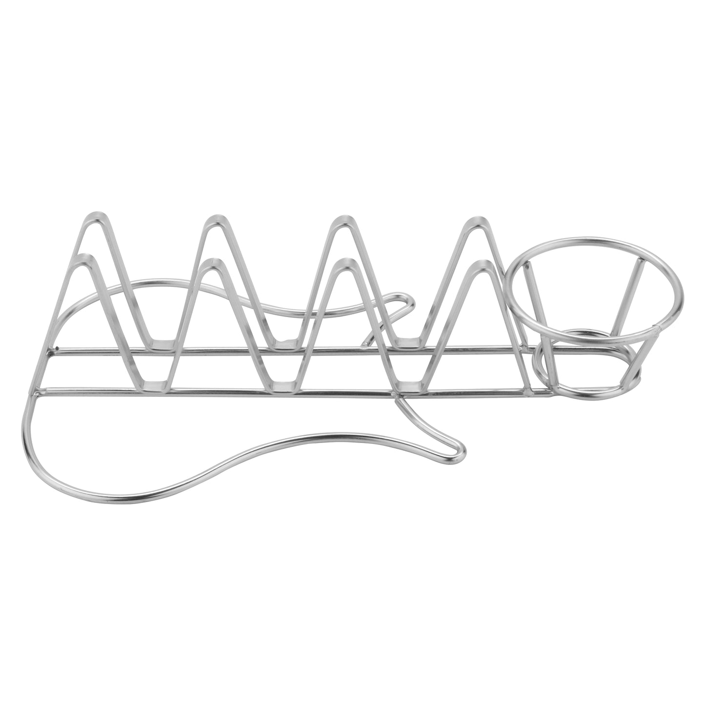 10.5" Guitar-Shaped Taco Holder, holds 2.5 oz. Stainless St