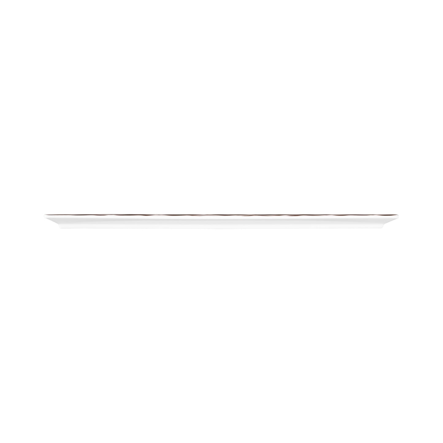 Melamine Rectangular Plate - White w/ Chocolate Decal