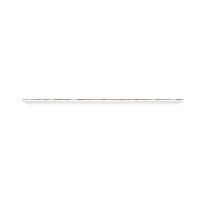 Melamine Rectangular Plate - White w/ Chocolate Decal