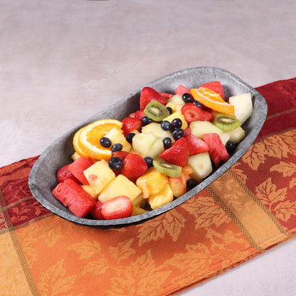 Melamine Oval Bowl - Coal