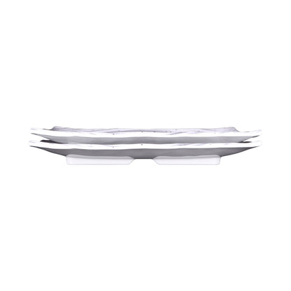 Melamine Rectangular Plate - Black Design