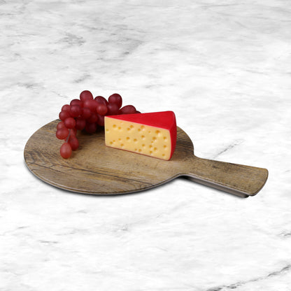 Melamine Round Serving Board - Bamboo