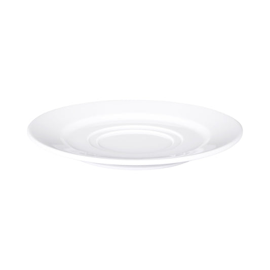 Melamine Double Well Saucer - White