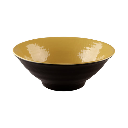 Melamine Bowl - Aubergine Matte Finish Outside/Olive Oil Gloss Finish Inside