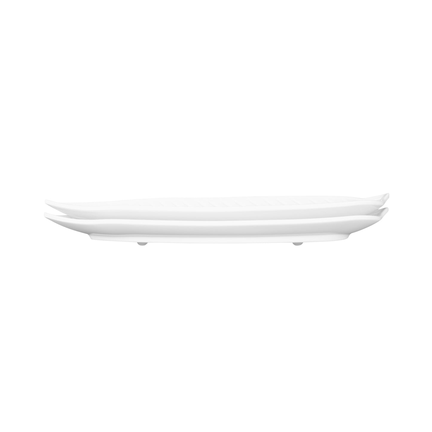 Melamine Medium Leaf Platter - White