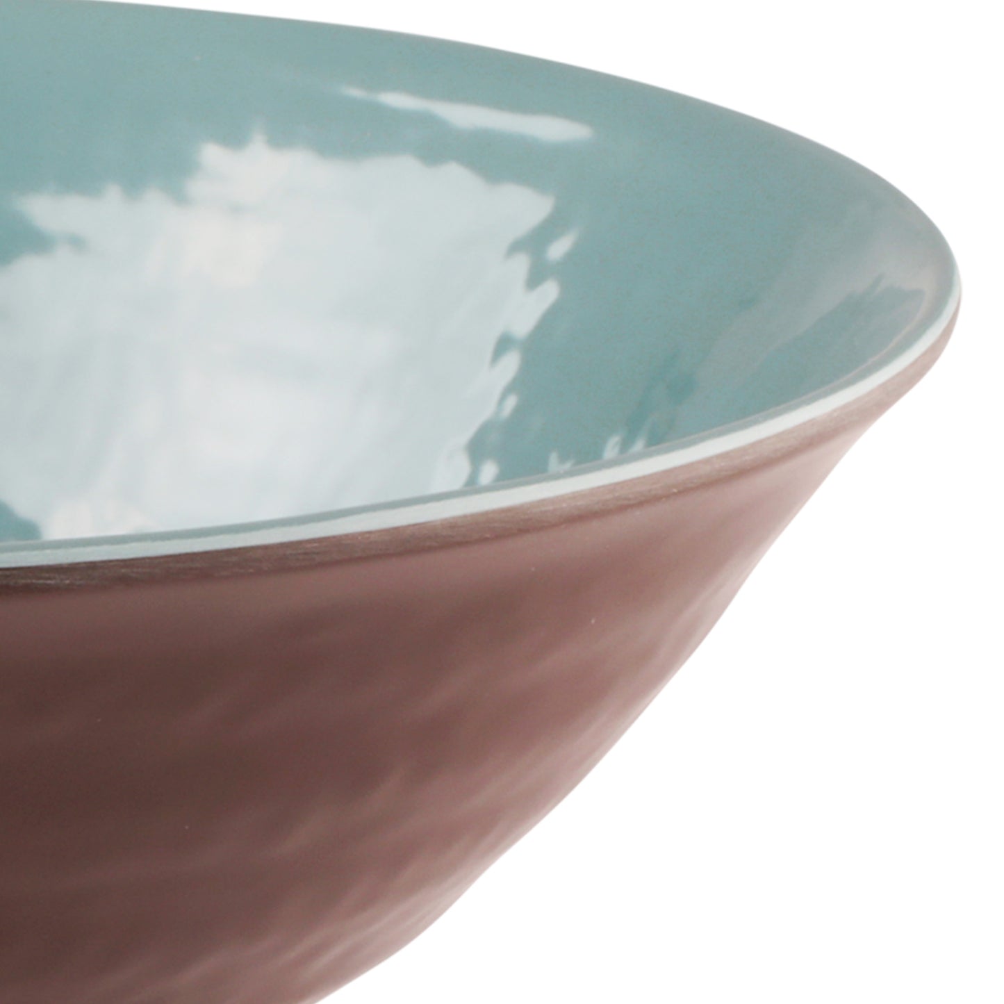 Melamine Bowl - Aubergine Matte Finish Outside/Abyss Gloss Finish Inside