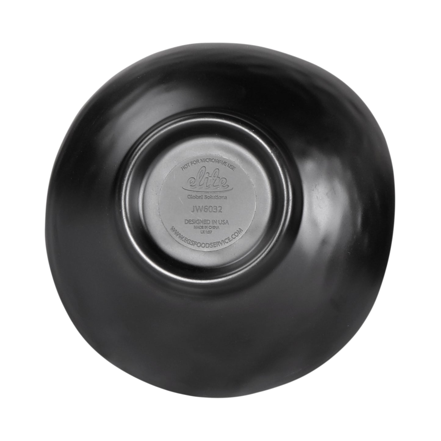 Melamine Round Bowl - Black