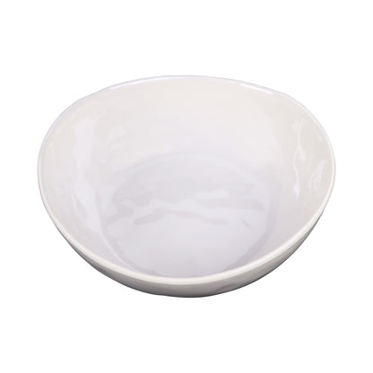 Melamine Irregular Round Bowl - Cream Glaze