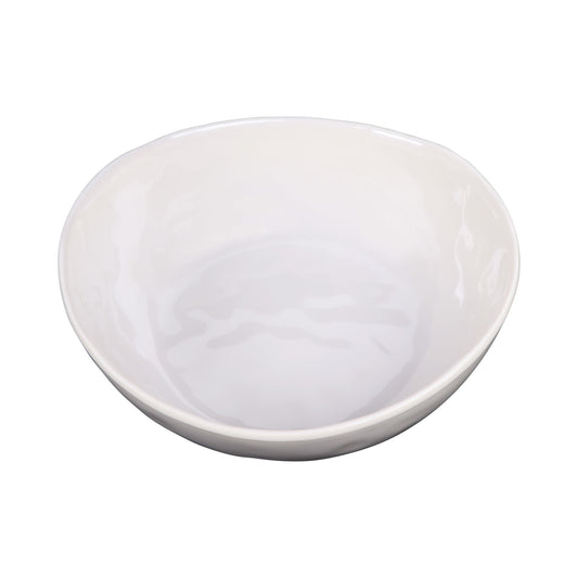 Melamine Irregular Round Bowl - Cream Glaze