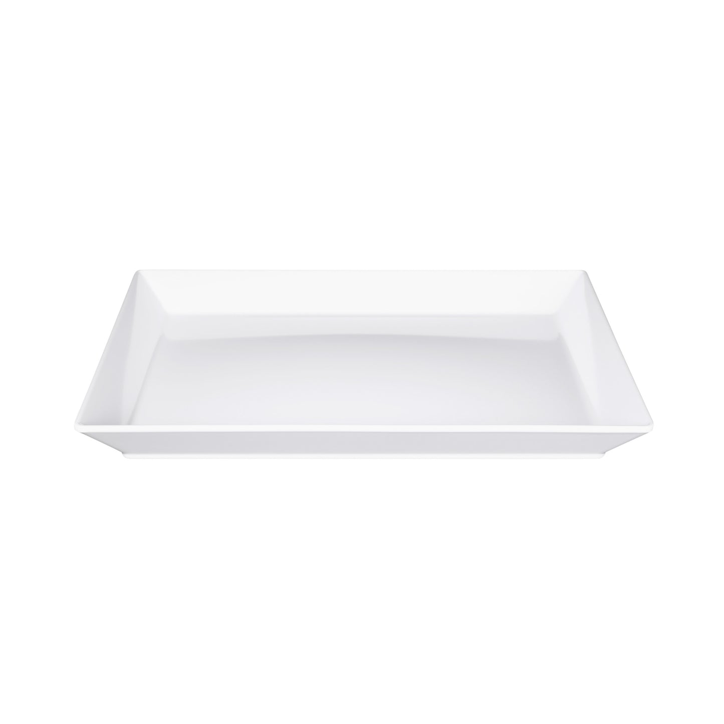 Melamine Rectangular Serving Platter w/ Bump - White